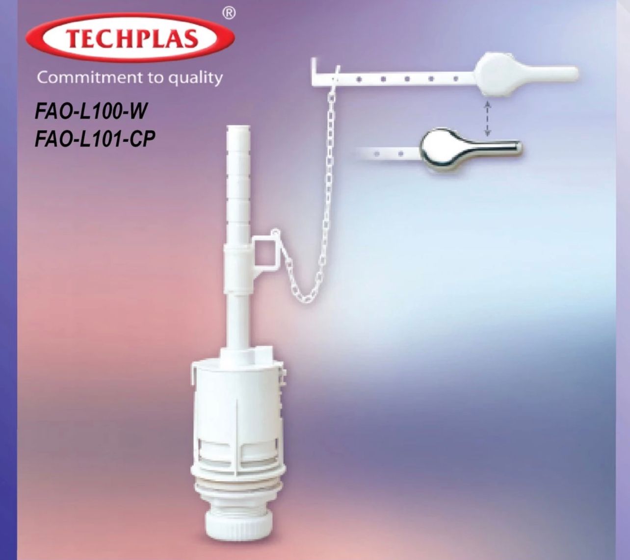 TECHPLAS L100-W OUTLET VALVE FOR LOW LEVEL 50mm
