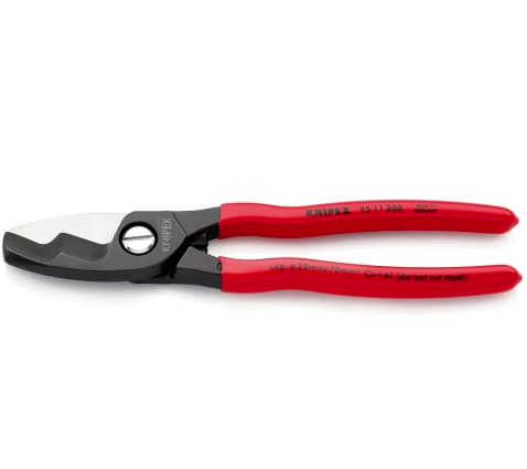 KNIPEX CABLE SHEARS WITH TWIN CUTTING EDGE 9511200