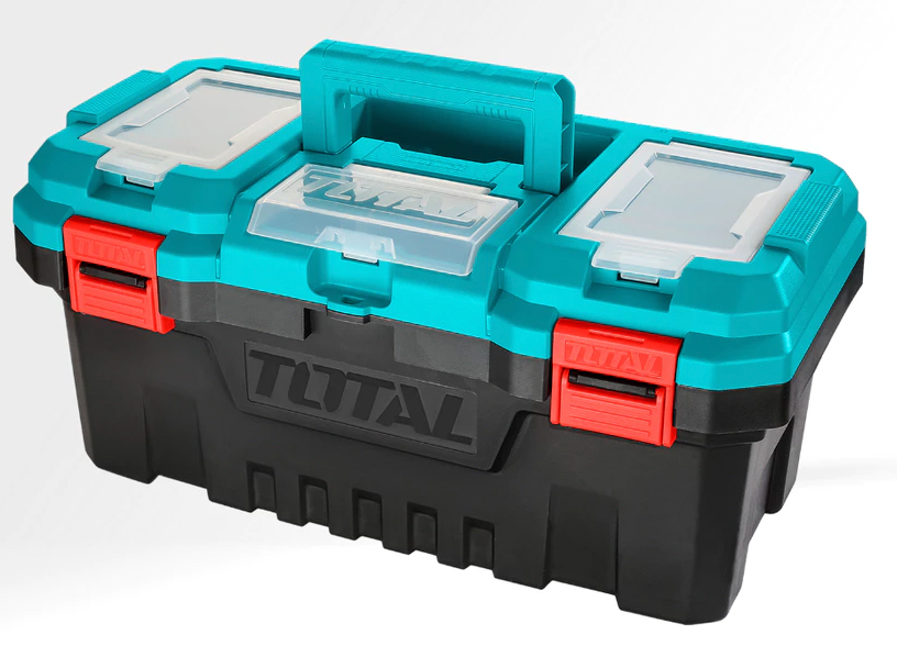 TOTAL Plastic Tool Box With Removable Inner Tray (17"/436mm x 220mm x 205mm/Max Load 15kg) TPBX0171