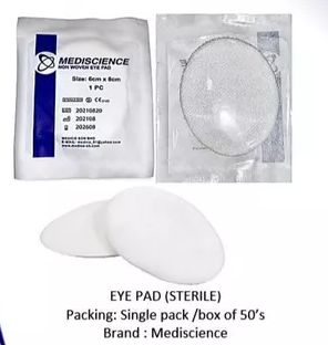 Mediscience Eye Pad Non Woven - 1 Box