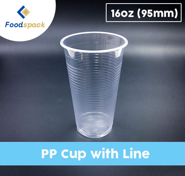 QS Plastic Cups 16 OZ PP 1 Pack without lids (100pcs)