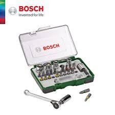 BOSCH 27pcs Screwdriver Bit Nutsetter Ratchet Holder Adaptor