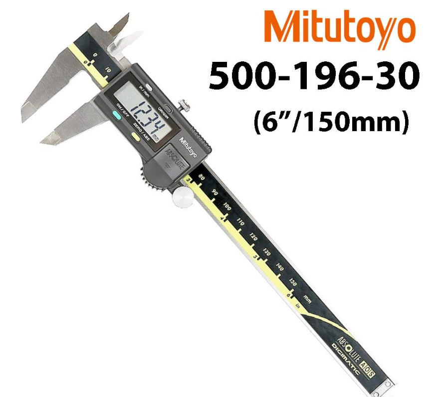 MITUTOYO 500-196-30 ABSOLUTE DIGITAL CALIPER 500-196 6" / 150MM WITHOUT SPC OUTPUT AOS