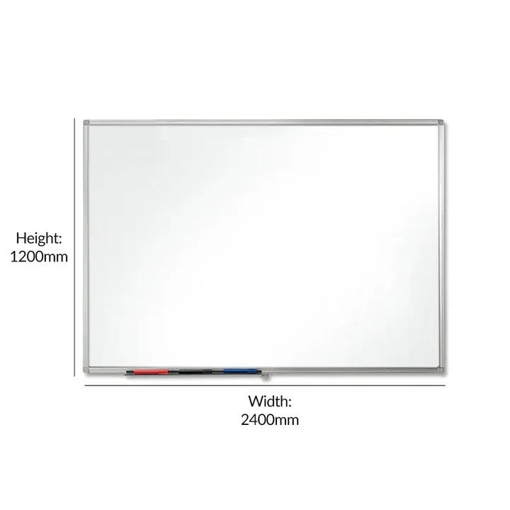 Whiteboard One Sided 2400 X 1200mm Pivoting Commercial Magnetic Writing Board