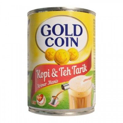 GOLD COIN KOPI TEH TARIK SUSU PEKAT KRIMER MANIS 48*500G