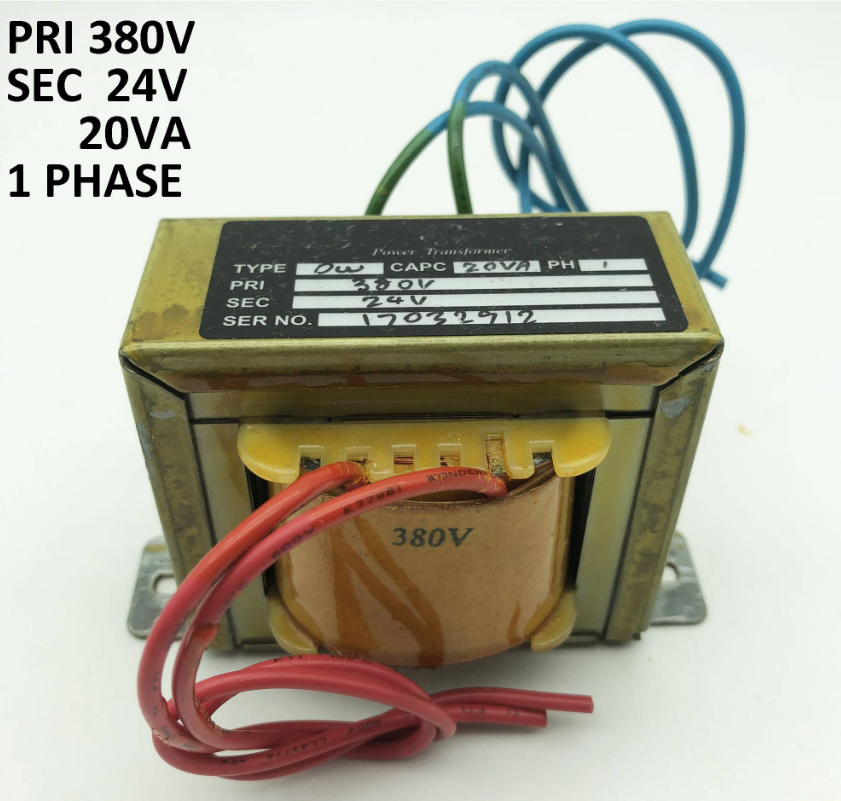 CHASSIS MOUNTING POWER TRANSFORMER ADAPTOR 380V 24V 20VA 800MA SINGLE PHASE