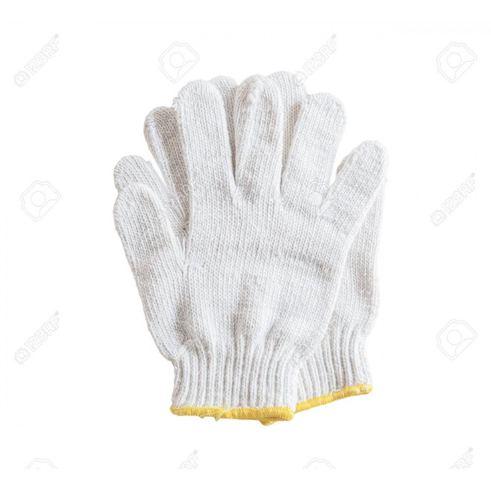 General Knitted White Cotton Hand Glove [1dz]