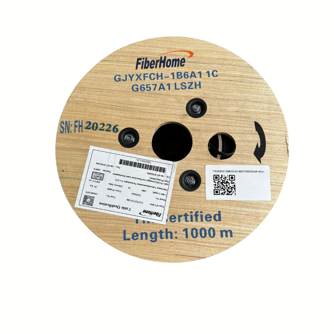 Fiber optic cable  GJYXFCH 1C FTTH TM CERTIFIED IB DROP FIBER 1 CORE 1KM (FIBERHOME)