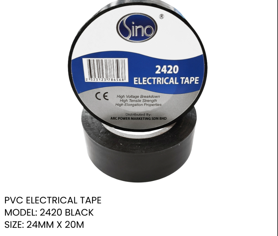 SINO - PVC ELECTRICAL TAPE (MODEL: 2420) 24MM * 20METER