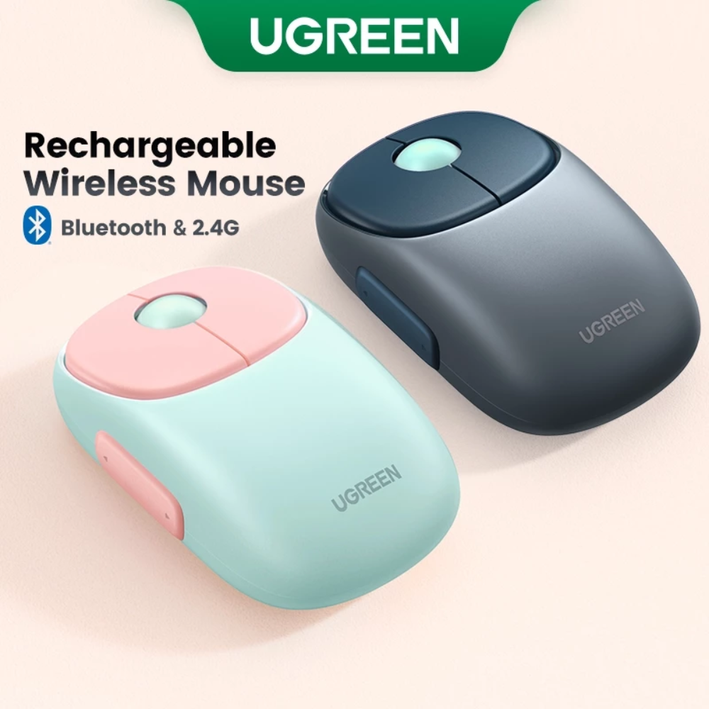 UGREEN Bluetooth Rechargeable Wireless Mouse Type C Charging 4000DPI USB Receiver Quiet Click MacBook iPad Windows Linux