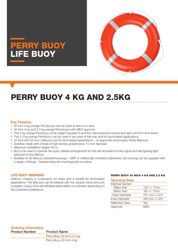 Lifebuoy *Lifebuoy 2.5 kgs, MED Approved
