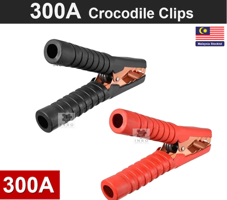 [300A] Thick Copper Plated Heavy-Duty Crocodile Clips, Alligator Clips, Battery Clips, Klip Bateri Kereta, Klip Buaya