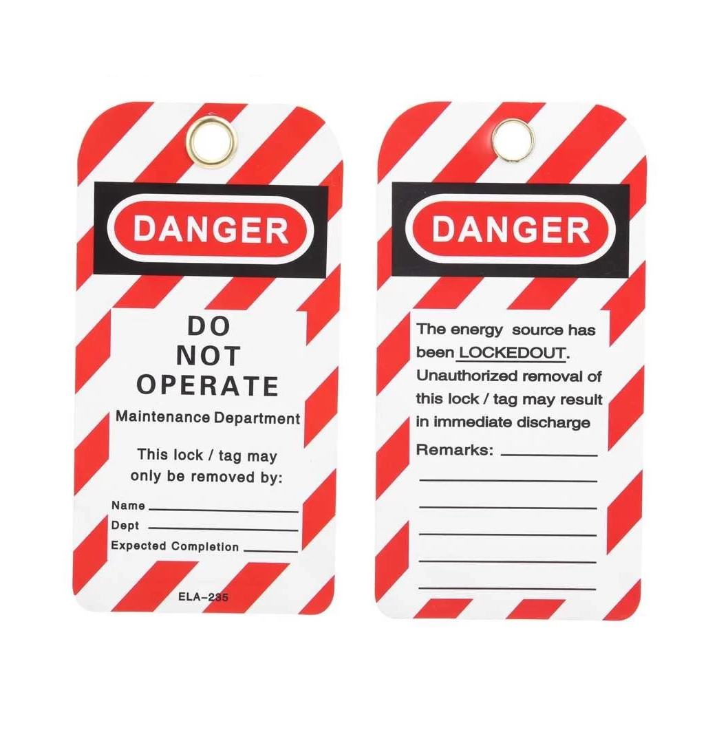 OEM Waterproof Safety Lockout Warning Tag