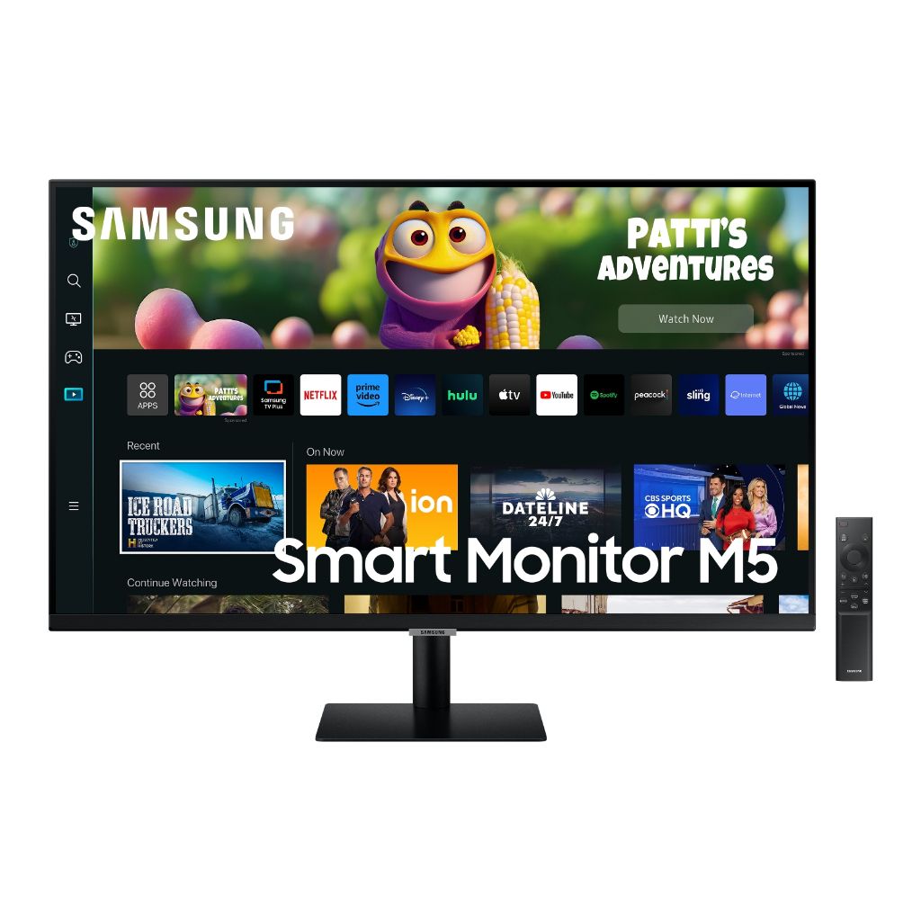 SAMSUNG & NB SAMSUNG-27-Inch Smart Monitor M5 (LS27CM500EEXXS) With NB Mobile Stand H100