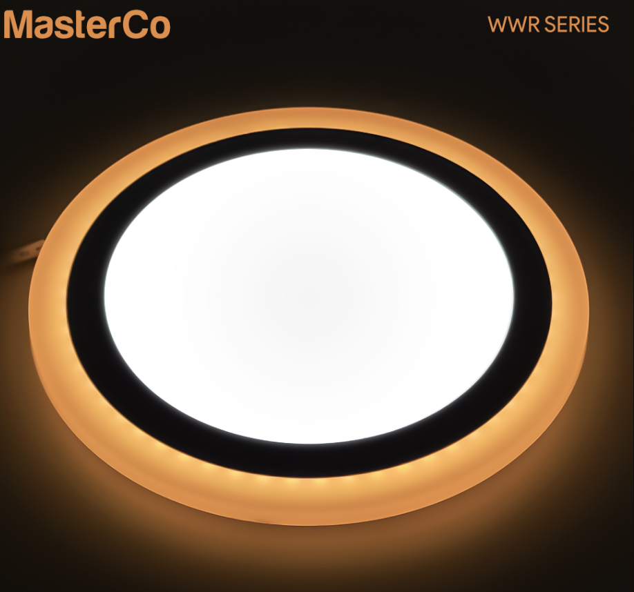 MASTERCO WWR SERIES RECESSED LED PANEL LIGHT WITH WARM WHITE FRAME ROUND (DAYLIGHT)