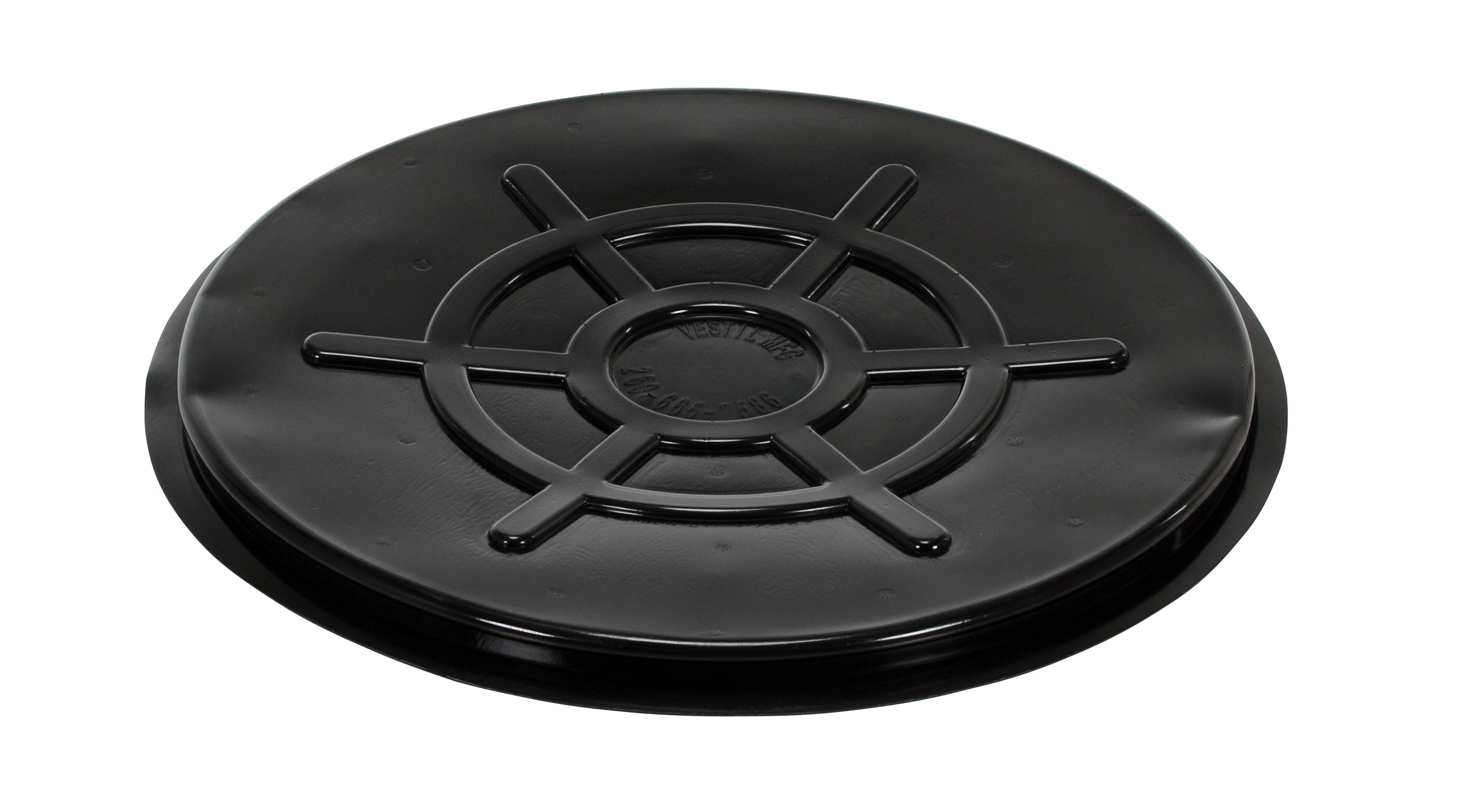 VESTIL *VESTIL DC-TPO-B Black Plastic Drum Cover Open Head 55 Gallon [5s]