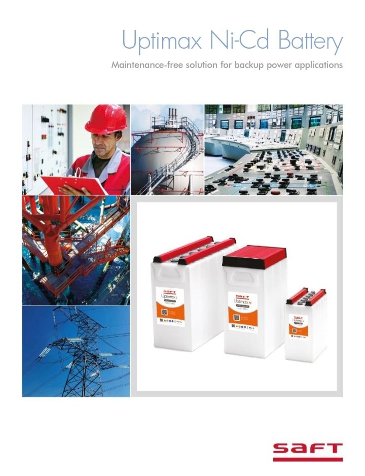 Saft UP1M40-4 Uptimax Ultra Low Maintenance Nickel Cadmium Rate at 40ah Ocha Saft UP1M40-4 Uptimax Ultra Low Maintenance Nickel Cadmium Rate at 40ah - Free Delivery