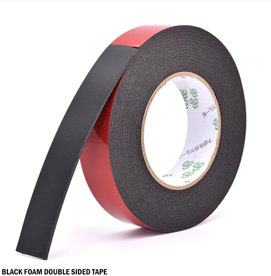 RANDOM DOUBLE SIDED BLACK PE FOAM TAPE (25MM X 10M) RANDOM
