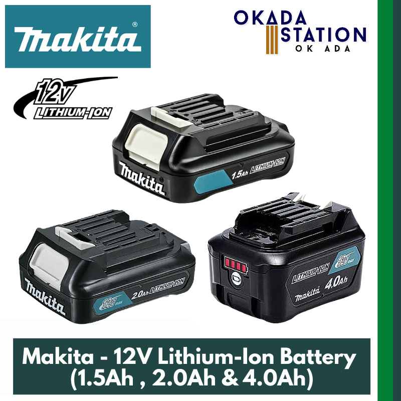 Makita - 12V Lithium-Ion Battery - 1.5Ah(BL1016B) , 2.0A(BL1021B)& 4.0Ah(BL1041B) / 12V Battery / Power Tool Battery / Battery / Makita Battery / Li-Ion Battery / Lithium-Ion / 12V