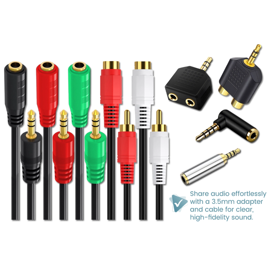 3.5MM RCA AUDIO ADAPTER & CABLE