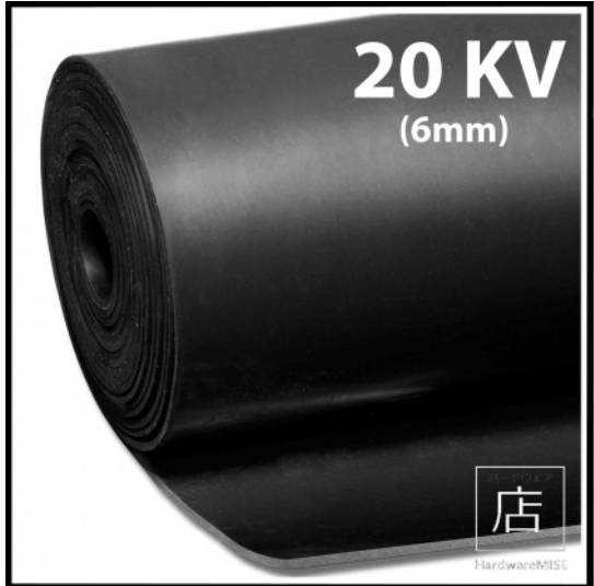 CORRUGATED ELECTRICAL SAFETY RUBBER MAT RIBBED ELECTRICAL INSULATION MATS 6MM THICK x 1METER Wx10M ROLL