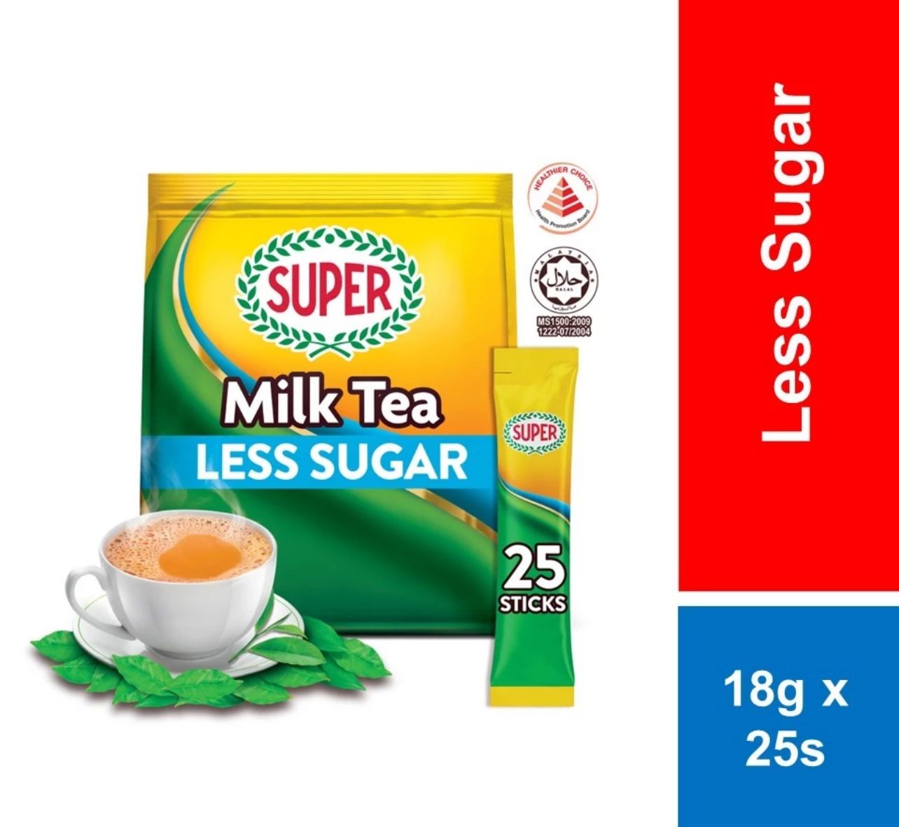 SUPER Instant 3in1 Less Sugar Milk Tea 18g x 25s