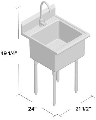 OEM *Stainless Steel Sink c/w Faucet & Waste Strainer