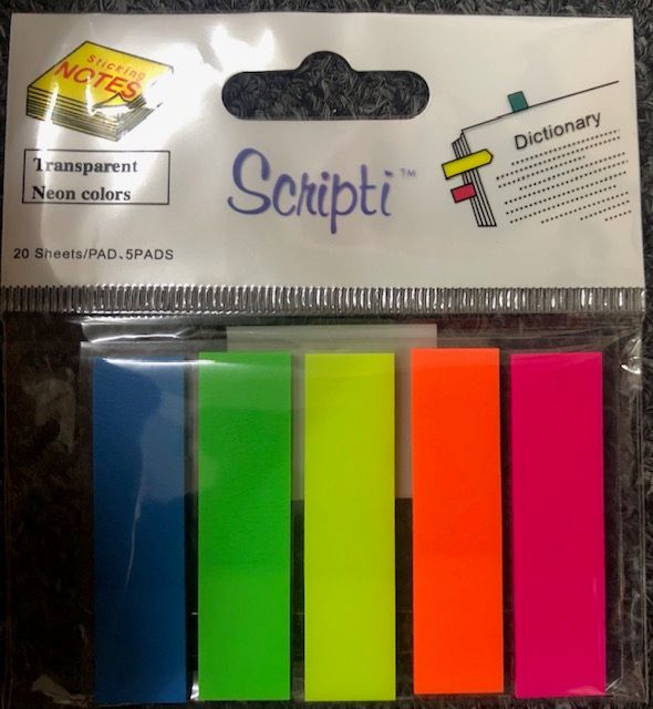 Scripti NoteTransparent Neon 5 Colour 45503