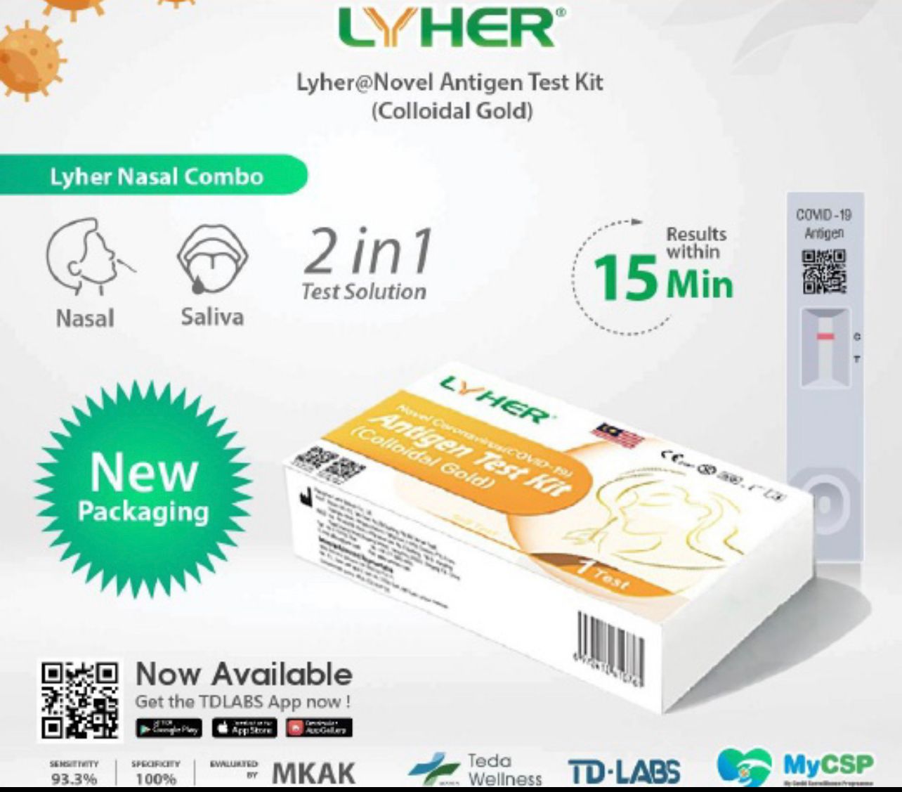 LYHER® (COVID-19) Antigen Test Kit (Colloidal Gold) Sample type: NASAL and SALIVA