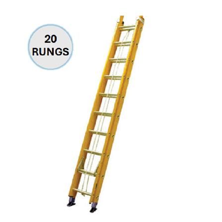 EVERLAST 20-INCH FIBERGLASS DOUBLE EXTENSION LADDER (150kg) (SIRIM)