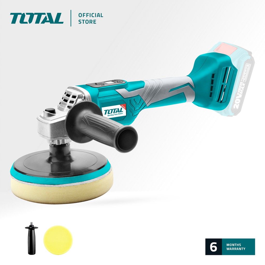 TOTAL TAPLI2001 LI-ION ANGLE POLISHER (BRUSHLESS MOTOR WITH A DIGITAL LCD DISPLAY.)
