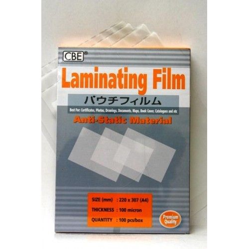 Laminating film A4 220 x 307mm 100pcs/100 micron