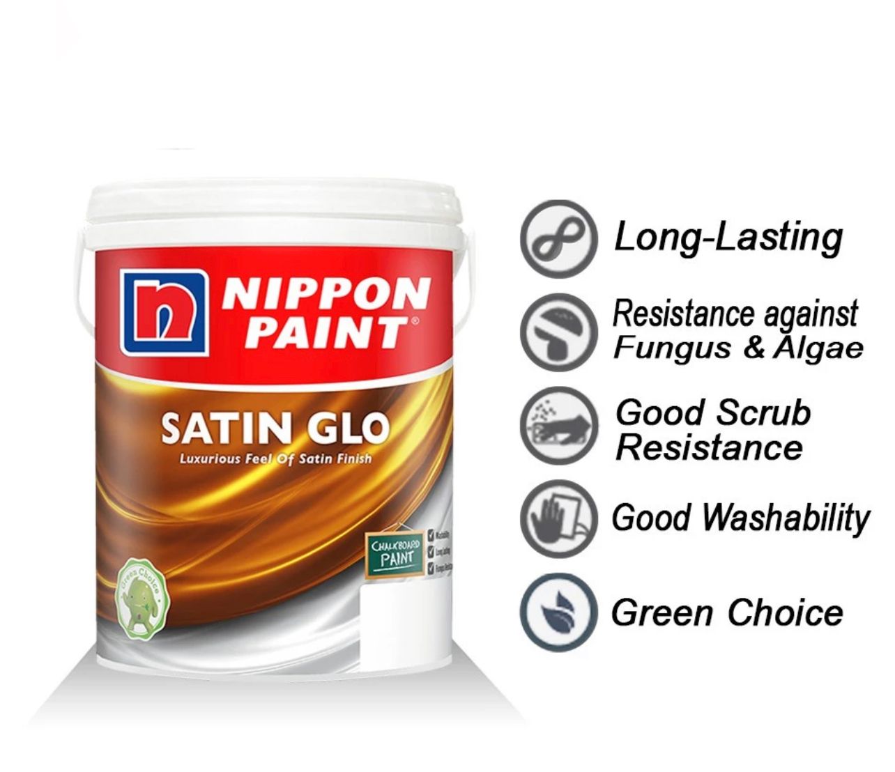 Bosco Nippon Paint PB 1524P BOSCO BLUE • 1L • EasyWash • Satin Glo & Easy Wash• Nippon • Interior Wall & Ceiling