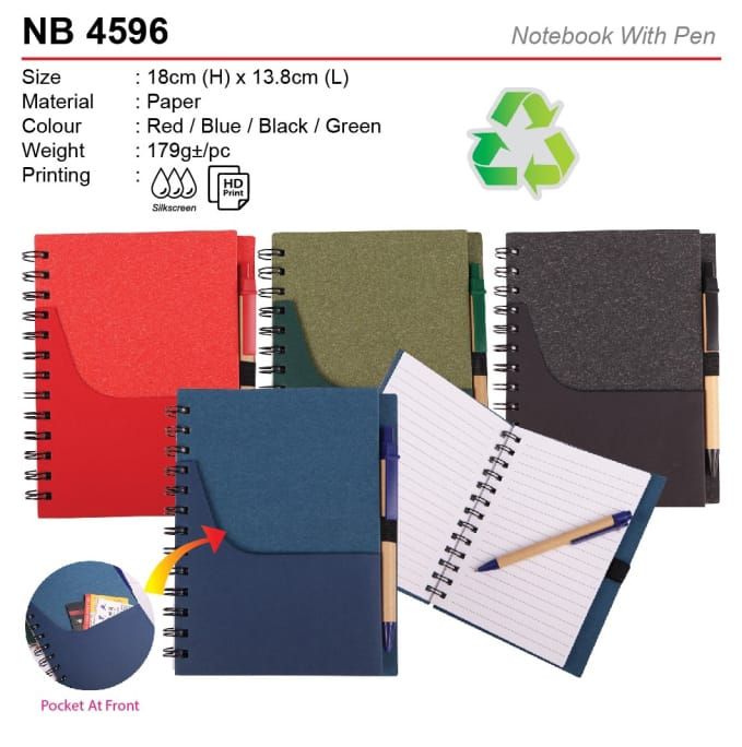 NOTEBOOK WITH PEN (logo)