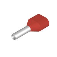 Weidmuller Wire-end ferrule, Twin wire-end ferrule, 11 mm, 8 mm, red [500s]