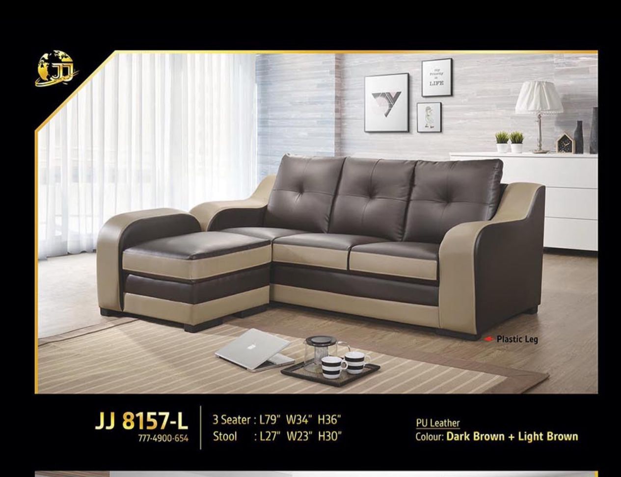 JJ L SHAPE SOFA / OFFICE SOFA / JJ8157-L / PU LEATHER / SOFA