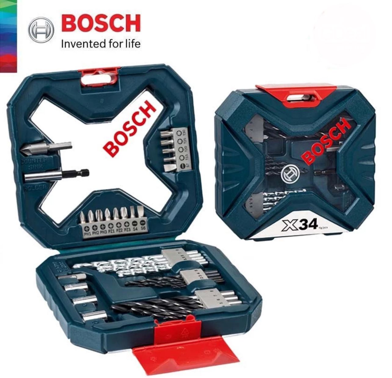 BOSCH 34 Piece X-Line Classic Drill Driver Bit & Screwdriver Bit Set - 2607017405