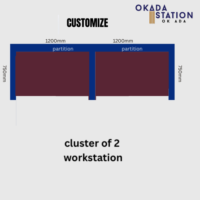 OKADA CUSTOMIZE: WORKSTATION CLUSTER OF 2 / PATITON
