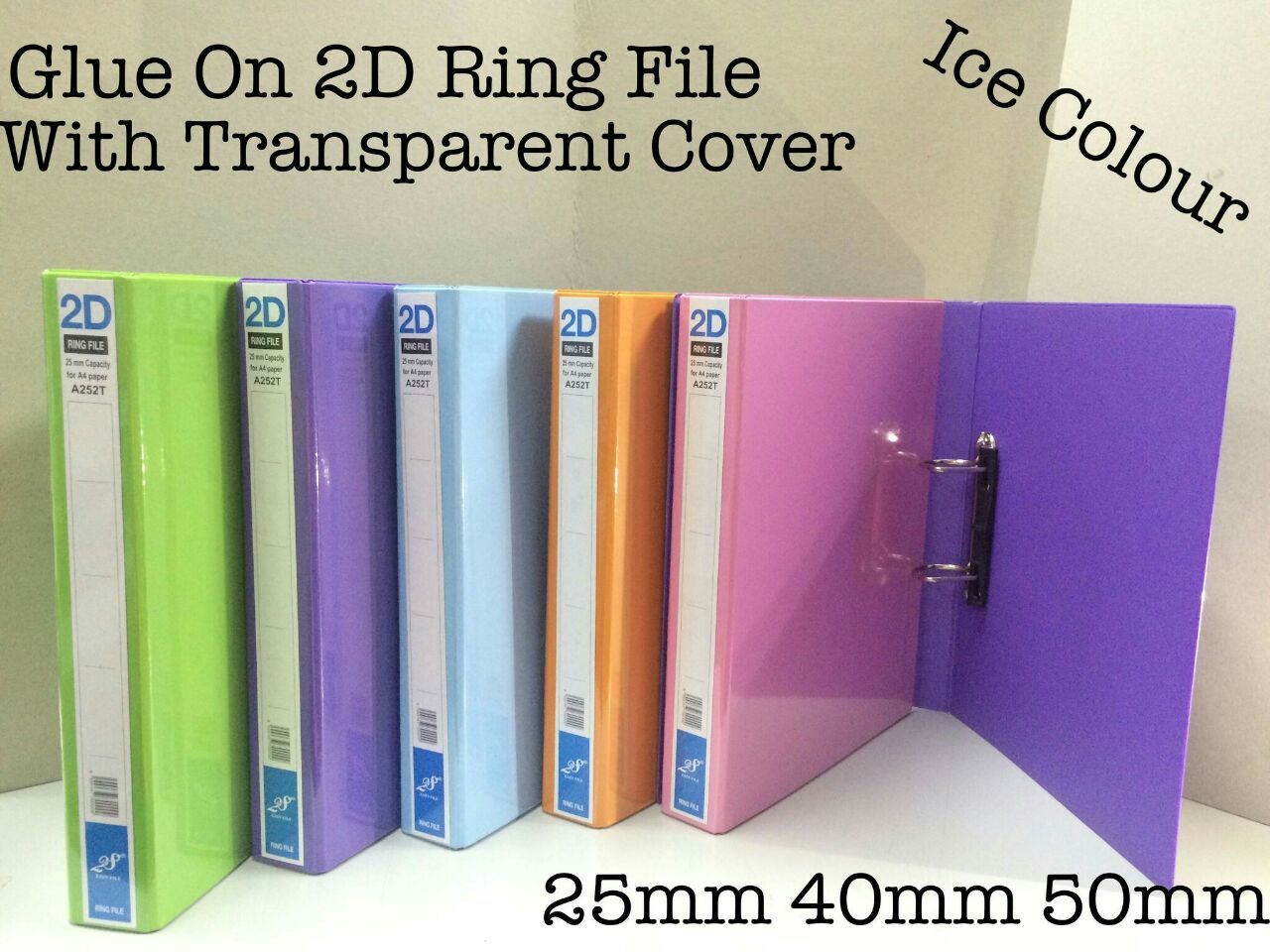 2s PVC File 2D Ring 50mm colour