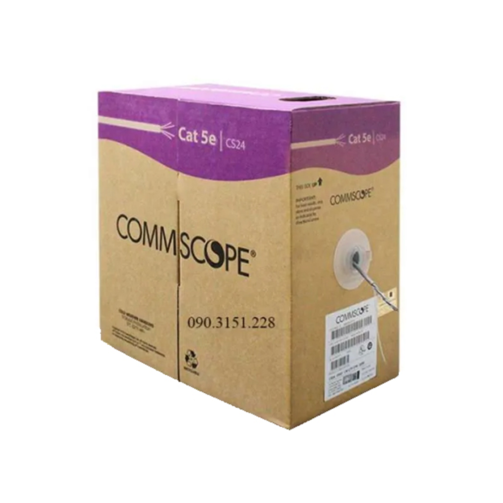 Commscope AMP® UTP CAT5E NETWORK CABLE 24AWG FULL SOLID COOPER FAST SPEED 305M, Cat 5E Network Cable