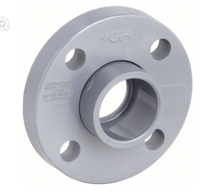 HYDROSEAL VAN STONE FLANGE: 65MM@2 1/2" IN FITTING PIPE SIZE SCHEDULE 80 SOCKET 150 PSI GRAY (0407.FLV.0250)