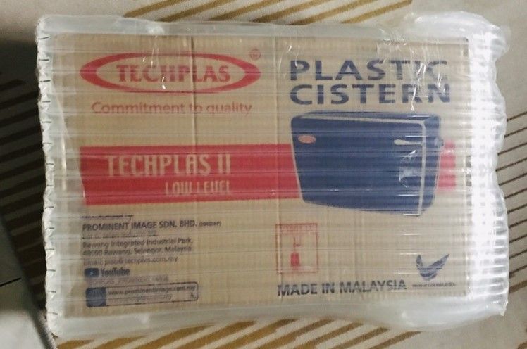 TECHPLAS Elegen Flush Low Level Plastic Flush Cistern Toilet Cistern Tandas Kotak Jamban Kotak 9L 1106-LL