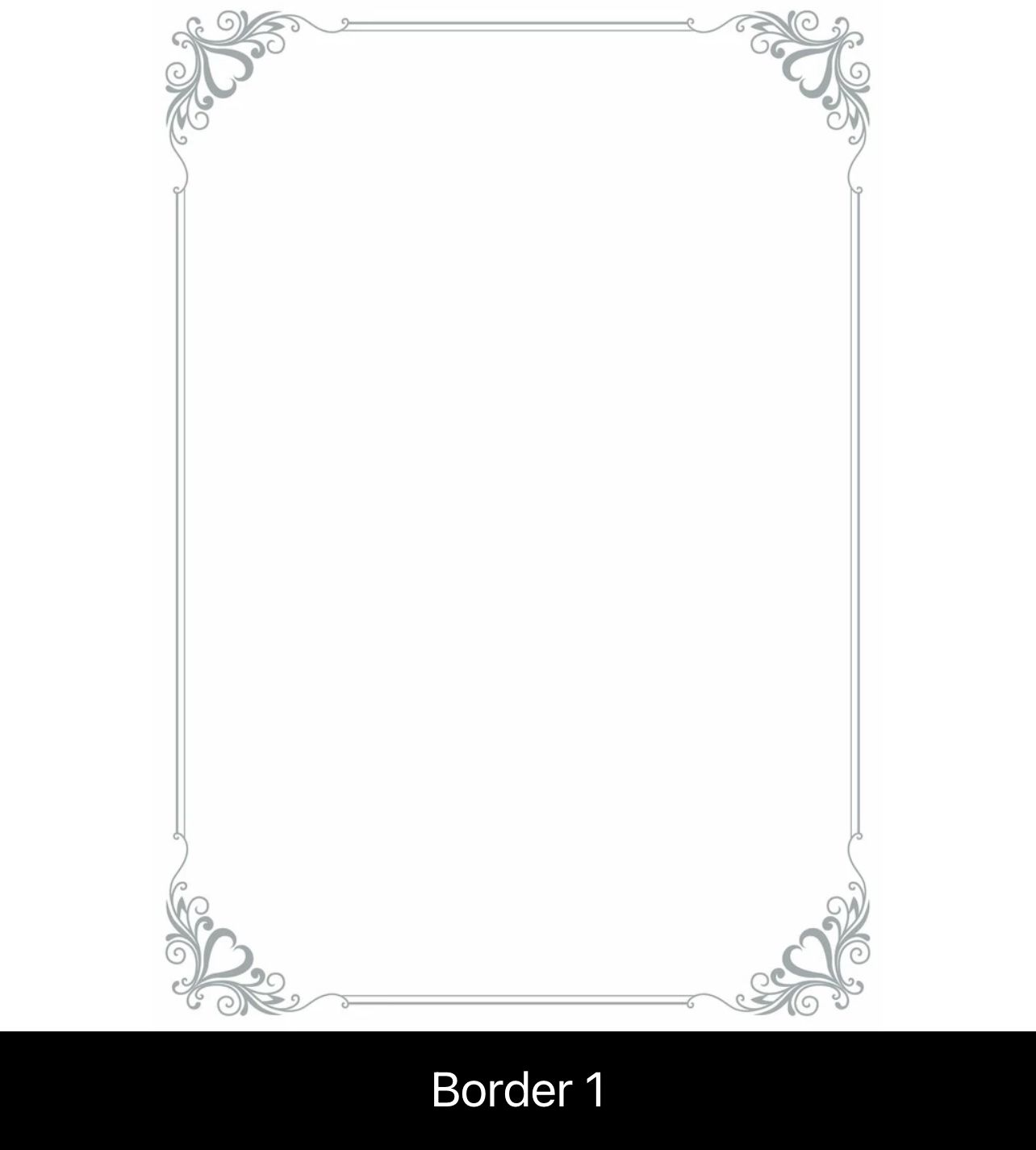 Kertas Sijil / White Certificate Paper with Silver offset printing UNIQUE Border