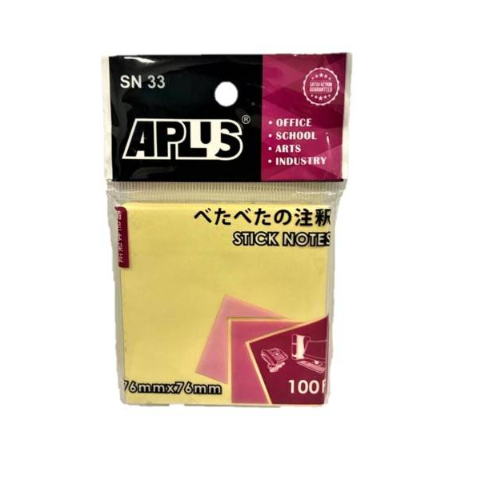 APLUS SN33 STICK ON NOTE 3 X 3