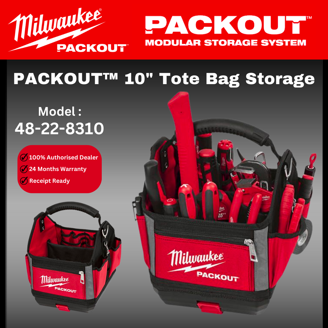 MILWAUKEE Packout 10" Tote Storage Tool Box / 48-22-8310 / Tool Storage Box / Tool Box / Tote Bag
