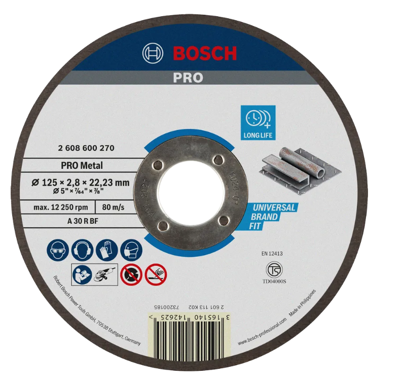 BOSCH PRO METAL CUTTING DISC (125 X 3 X 22.23 MM) (2608600270)