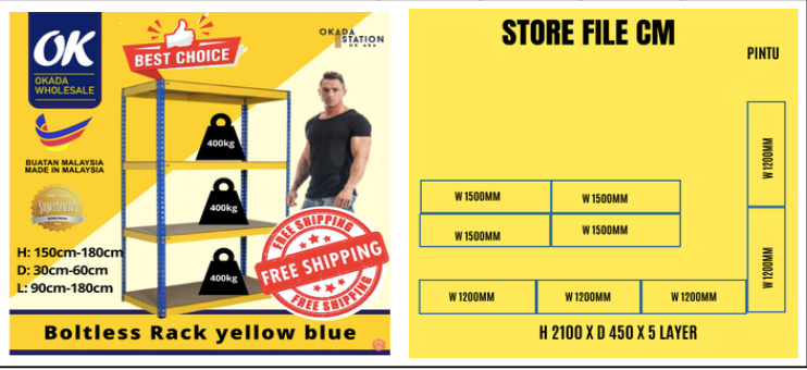 OK CUSTOMIZE / METAL BOLTLESS RACK SET IN FILE STORE /