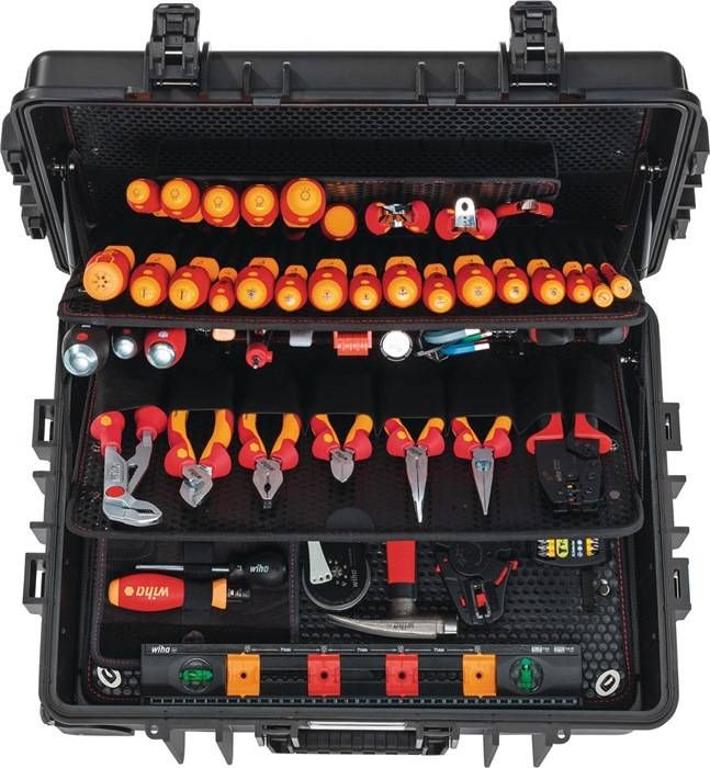 Wiha *Wiha Tools 42069 116 Piece Electrician's VDE Approved Tool Kit with Case