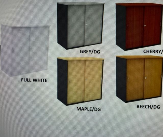 QS Melamine Sliding Door Low Cabinet