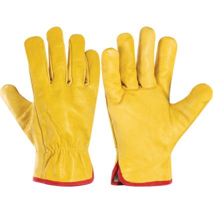 HALO CAT I Yellow Cowhide Driver's Gloves